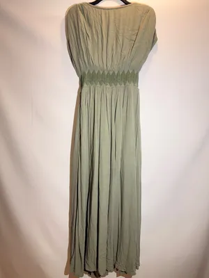 Free People Devon Ivory Black Embroidered High Slit Faux Wrap Maxi Dress S thumbnail 3