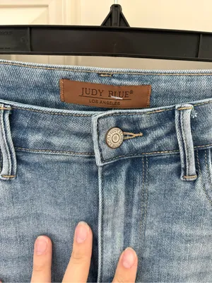 Judy Blue High-Waisted Side Panel Barrel Leg Denim Jeans Size 31 thumbnail 2