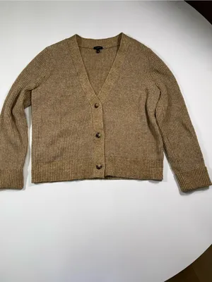 Talbots Wool Blend V-Neck Button Cardigan Sweater thumbnail 2