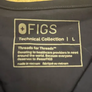 Womens navy blue FIGS scrub top only thumbnail 2