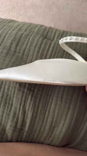 DV by Dolce Vita White Satin Kitten Heels thumbnail 7