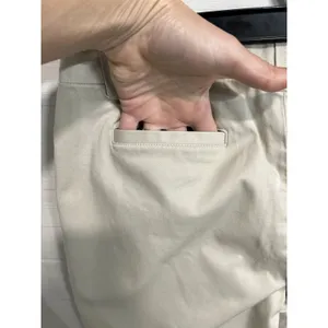 Banana Republic Martin Fit Crop Wide Leg Khaki Pant 8, Classic Career Coastal thumbnail 4