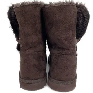 Bumper Brown Faux Suede & Fur Boots Size 7 thumbnail 6