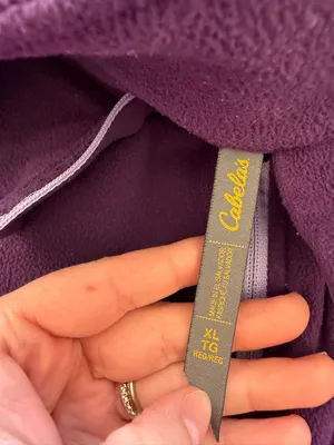 Cabela's brand purple quarter-zip pullover size xl thumbnail 2