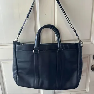 EUC Coach #F70916 Lexington Dual Zip Leather Metropolitan Laptop Business Tote thumbnail 2