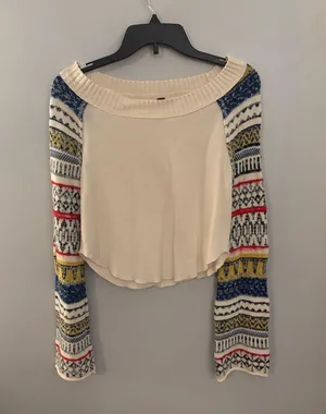 Free People Fairground Thermal Sweater Top thumbnail 4
