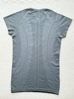 Lululemon Swiftly Tech Short Sleeve - Heathered Black - 6 thumbnail 9