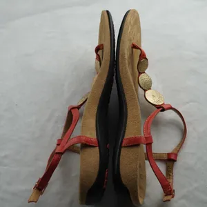 Vionic‎ Coral Red Gold Medallion T-Strap Sandals Orthotic Size 8 thumbnail 8