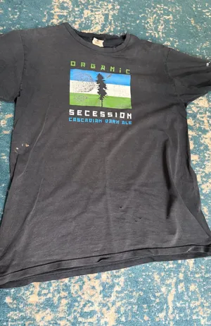 Anvil Organic Secession Cascadian Dark Ale Large Graphic Tee - Black Blue & Green thumbnail 1