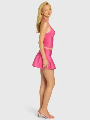 Oh Polly Bandage Skirt Set in Raspberry thumbnail 3