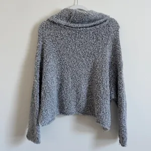 Free People BFF Cowl Neck Grey Oversized Sweater Size XS Small Knit thumbnail 6