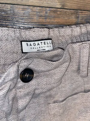 bagatelle Light cream and tan Elastic Waist Pants thumbnail 2