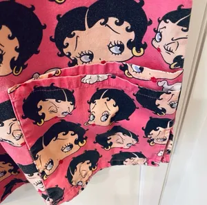 Retro Betty Boop Scrub Nursing Top Medical Pink Cartoon M Scrubs Nurse thumbnail 4