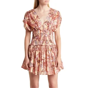 A.L.C. Frank Luna Cotton Smocked Waist Dress 4 thumbnail 3
