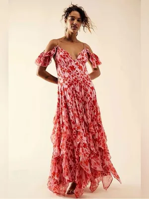 Free People Endless Cascades Maxi Dress thumbnail 3