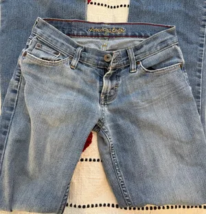 Y2K 2000s LOW RISE American Eagle Outfitters Women’s Light Blue Boot Cut Jeans thumbnail 1