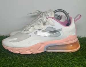 Nike Air Max 270 React White Pink Women’s Size 8 Running Sneakers CZ8131-100 thumbnail 1