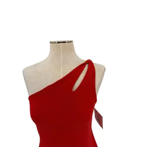 Beyond Yoga Spacedye Lost Your Mind One Shoulder Tennis Dress Red NWT Small thumbnail 2