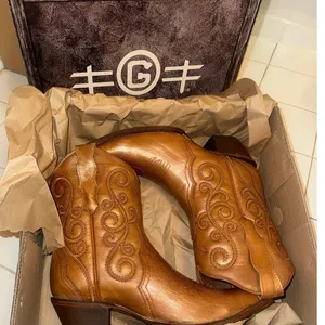 NIB Circle G Corral L6235 Women’s 8 Shedron Honey Brown Leather Ankle Boots NEW thumbnail 15