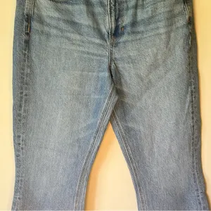 American Eagle Light Wash Distressed Flare Jean Size 12 Long thumbnail 13