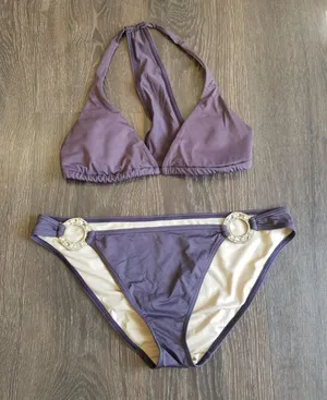 Source Unknown Two Piece Bikini w/ Bling Bottom Purple Size Large thumbnail 1
