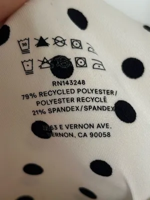 Reformation Bella Ecomove Active Dress White & Black Polka Dots Size X-Small thumbnail 5