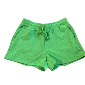 Mary Square Claire Textured Shorts Women S Green Athleisure‎ Preppy Loungewear thumbnail 3