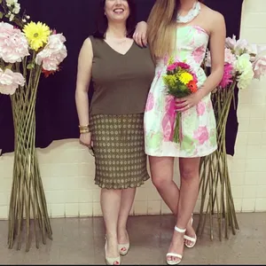 Floral Pink and Green Dress thumbnail 6