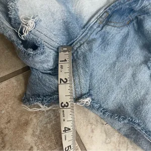 Pacsun Women’s Blue Ultra High Rise Vintage Button Fly Denim Cut-Off‎ Shorts 26 thumbnail 4