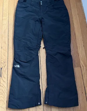 The Northface woman’s black snow pants size L EUC thumbnail 1