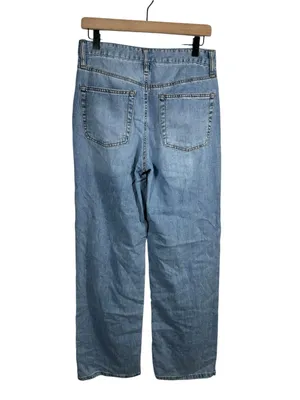 OAT New York Cloud Luxe Denim Wide Leg Jeans Light Wash‎ High Rise Women’s 6/28 thumbnail 3