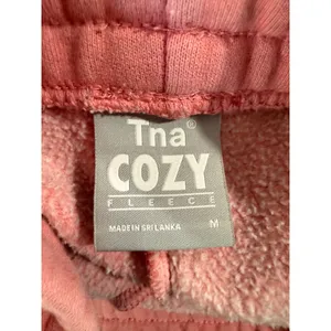Tna Aritzia Cozy Fleece Mega Sweatpants Pink High Waisted‎ Joggers Womens Medium thumbnail 3