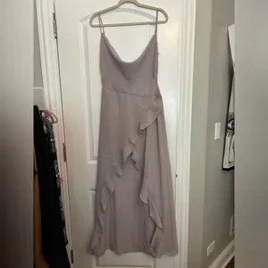 House of CB Alexandria Grey Floaty Midi Dress thumbnail 3