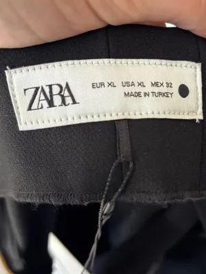 Zara Black High Waisted Wide Leg Trouser Dress Pants Business Professional Work thumbnail 10