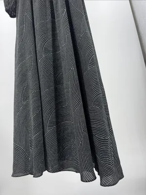 Madewell Geo Dot Print Balloon Sleeve Georgette Midi Dress M Whimsigoth feminine flowy thumbnail 7