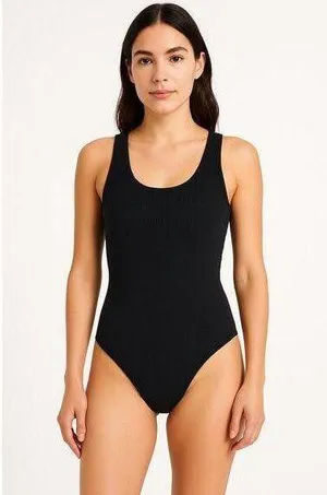Abercrombie & Fitch Soft AF Black Ribbed Sleeveless Tank Bodysuit Womens Size XS thumbnail 1