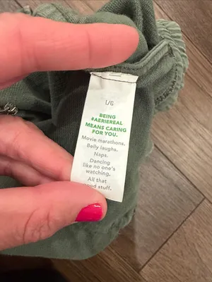 aerie Olive Green Drawstring Lounge Shorts Size Large - C73-010 thumbnail 4