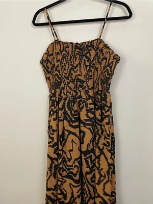 Anthropologie Printed Smocked Sleep Maxi Dress Size Large thumbnail 4
