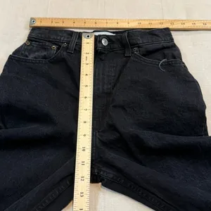 Abercrombie & Fitch | The 90s Straight Jeans Black‎ | Women's 26/2R Curve Love thumbnail 4