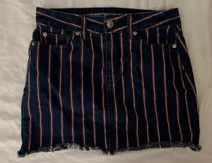 American Eagle High-Rise Mini Skirt Denim thumbnail 1
