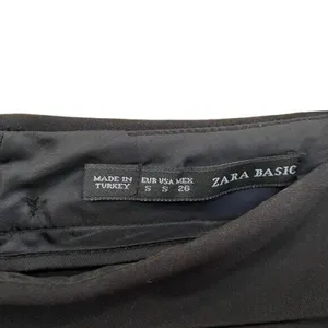 Zara Symmetrical Wrap Style Envelope City Skort Pockets Back Zipper S Black thumbnail 6