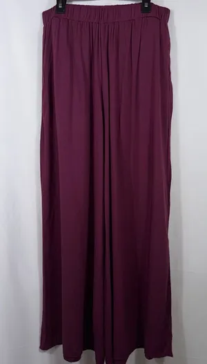 Boutique Burgundy Wide Leg Pants Large NWOT thumbnail 1