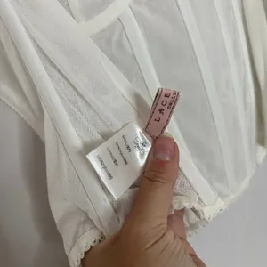 LaceMade White Lace Corset Bustier Coquette Bridal thumbnail 8