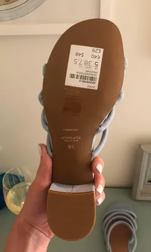 Topshop Baby Blue Block Heel Sandals thumbnail 6