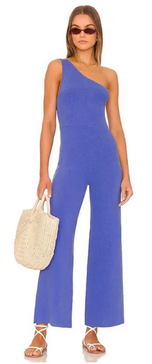 free people fp beach ribbed one shoulder jumpsuit waverly sweater knit thumbnail 1