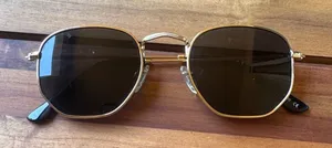 Sojos Gold and Black Square Sunglasses thumbnail 1