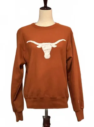 Champion Orange Longhorn Logo Sweatshirt Women’s Small thumbnail 1