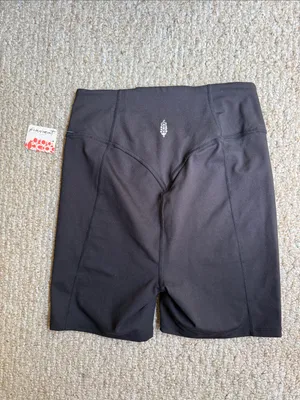 NWT FP Movement Free People Black High-Waist Bike Shorts Size Small thumbnail 3