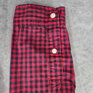 Abercrombie & Fitch Red Blue Plaid Tartan Button Down Long Sleeve Shirt‎ Top XS thumbnail 6