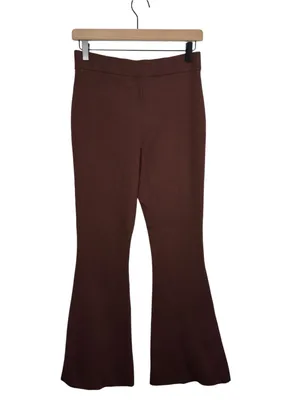 Daily Practice Anthropologie Shuffle‎ Step Knit Flare Pants Brown Women’s M thumbnail 3